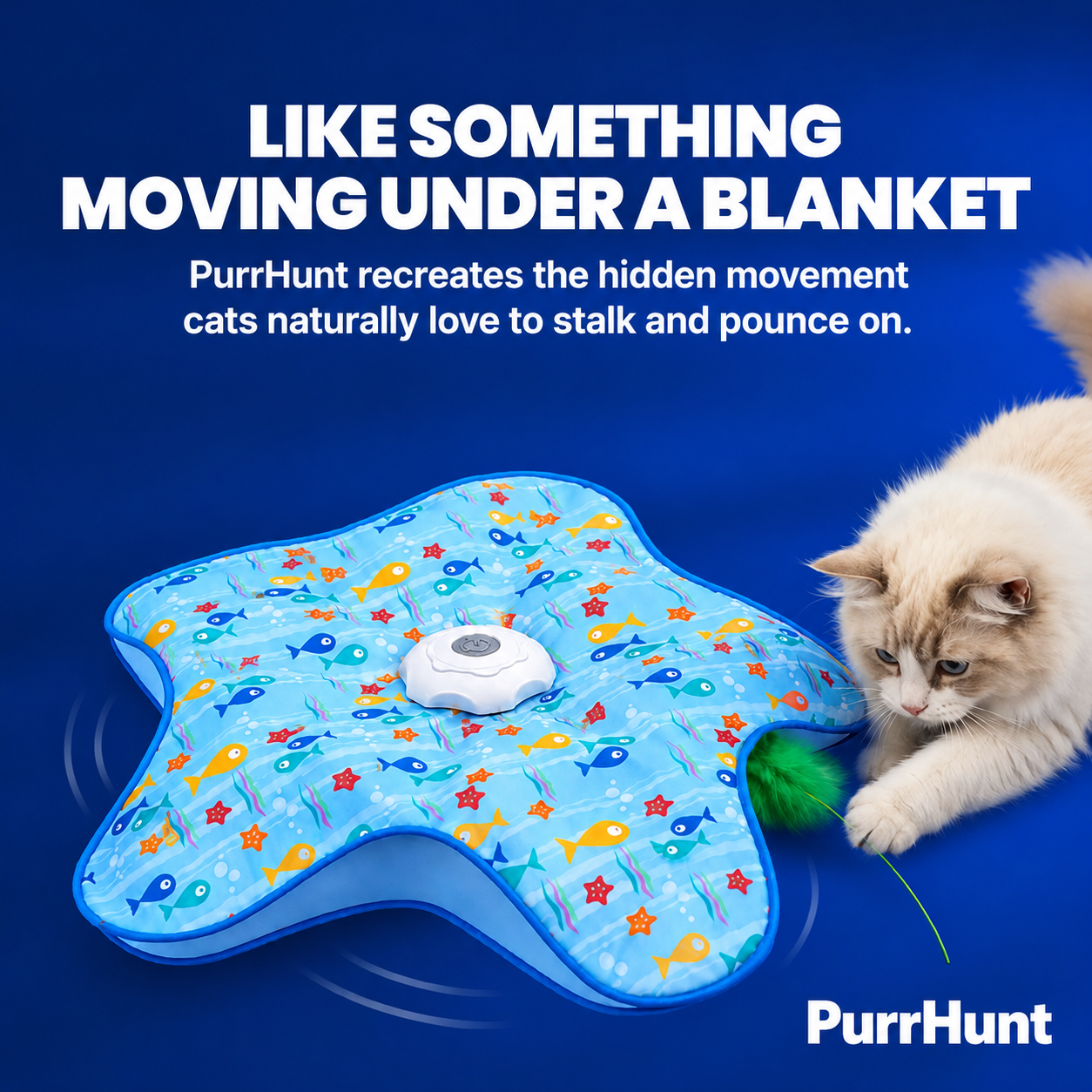 PurrHunt - Interactive Cat Toy with Hidden Feather
