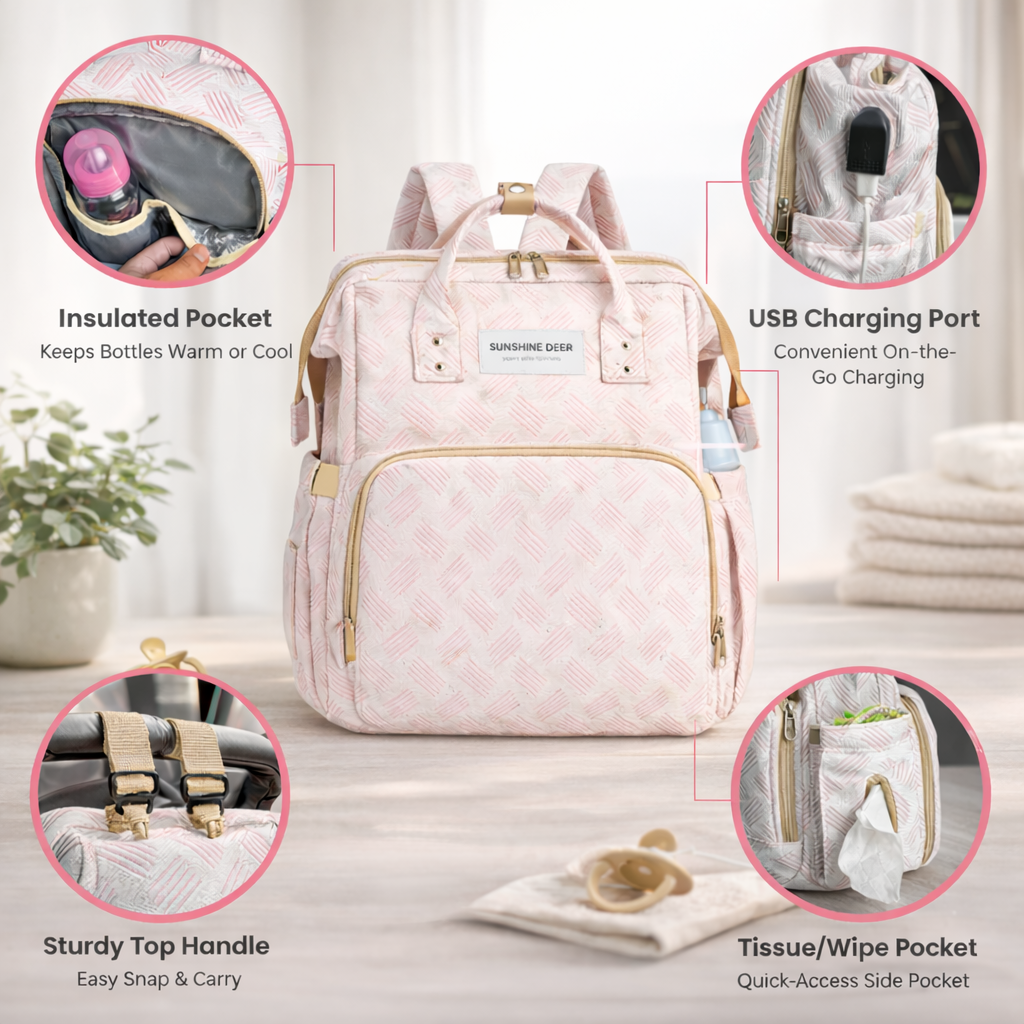 SnapNest™ 3-in-1 Diaper Backpack