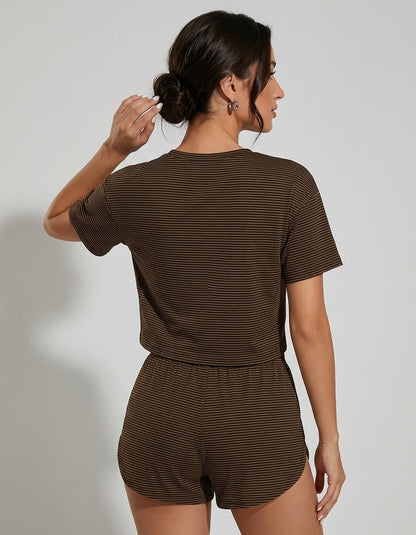 Asleka The Linger Set Women's Cotton Blend Loungewear Short Set