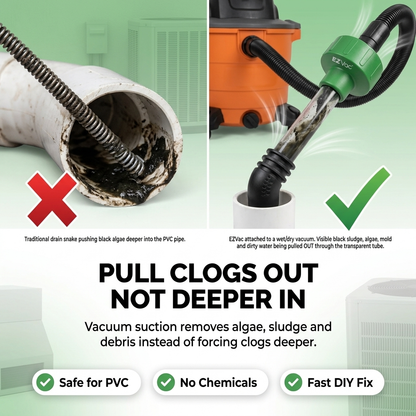HomeHalo Universal AC Drain Line Shop-Vac Adapter Attachment