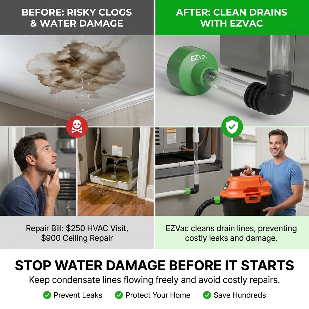 HomeHalo Universal AC Drain Line Shop-Vac Adapter Attachment