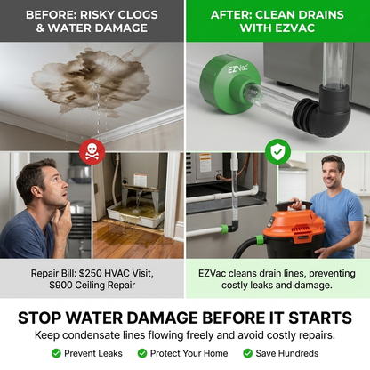 HomeHalo Universal AC Drain Line Shop-Vac Adapter Attachment