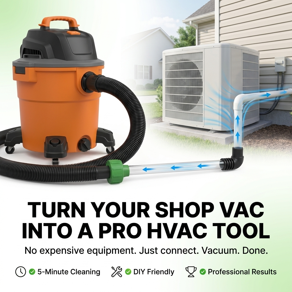 HomeHalo Universal AC Drain Line Shop-Vac Adapter Attachment