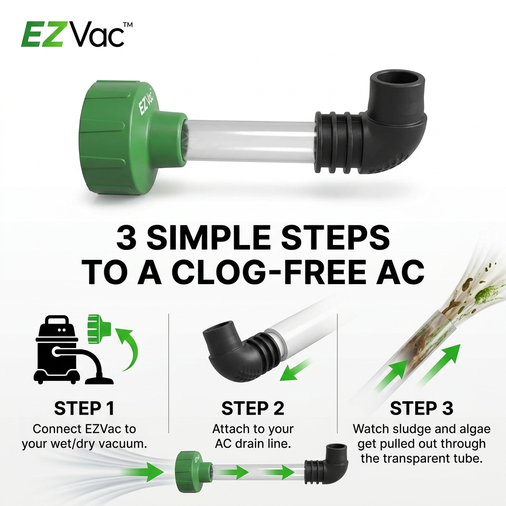 HomeHalo Universal AC Drain Line Shop-Vac Adapter Attachment