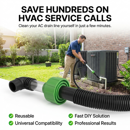 HomeHalo Universal AC Drain Line Shop-Vac Adapter Attachment